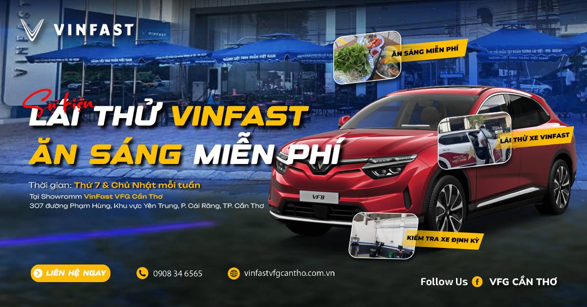 Ăn sáng lái thử miễn phí tại showroom VinFast VFG Bắc Giang